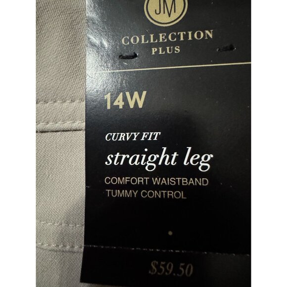 Macys JM Collection Women's Pant NWT Size 14W Tan/Khaki - Picture 2 of 7
